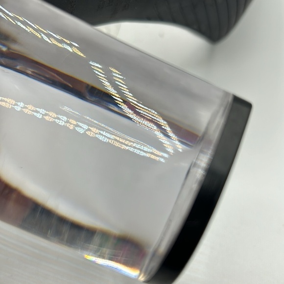 BP Black Clear Heel Open Toe 90s Y2K Front Strap Block Heel Sandals Size 11 New! - Picture 8 of 8